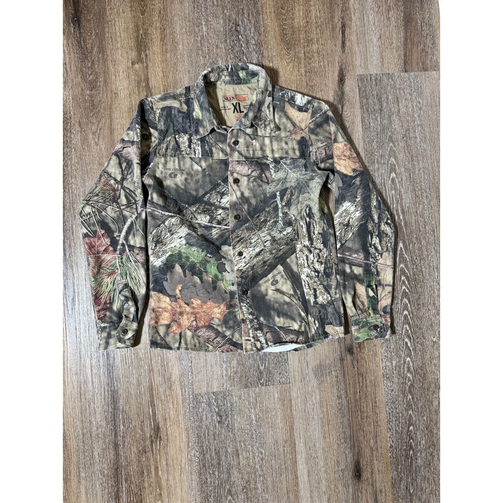 RedHead Silent-Hide Kids XL Mossy Oak Camo Button Down Shirt Long Sleeve Hunting